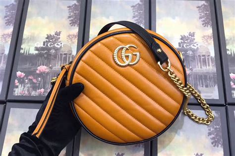 gucci mini round shoulder bag cognac|Gucci marmont leather backpack.